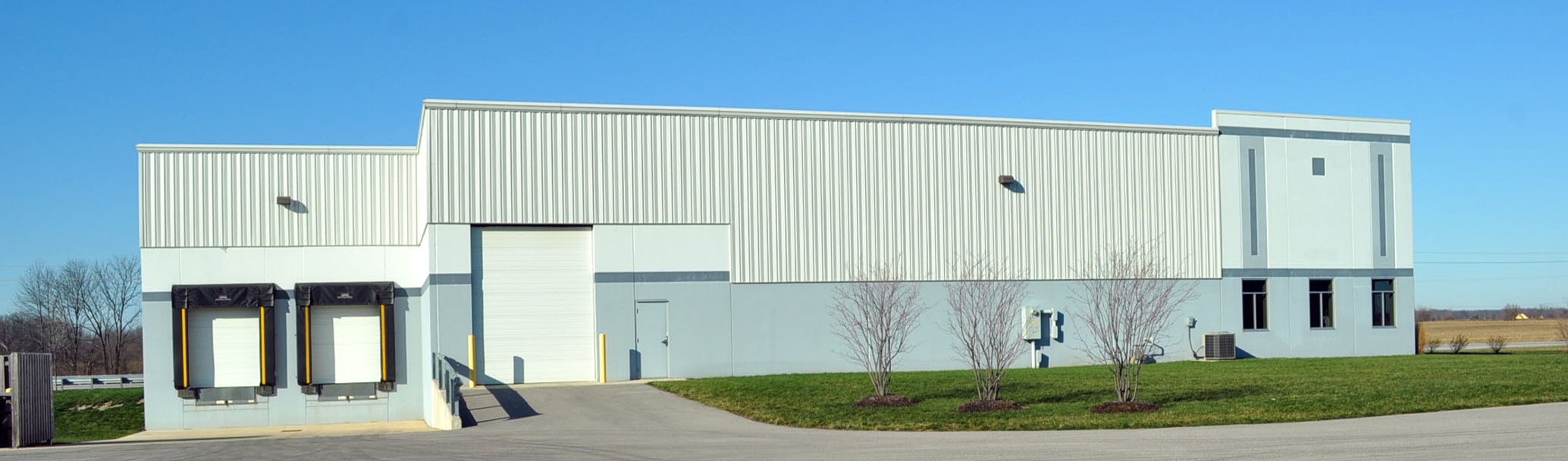 Pre-engineered metal warehouse and distribution facility with loading docks